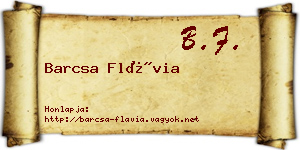 Barcsa Flávia névjegykártya